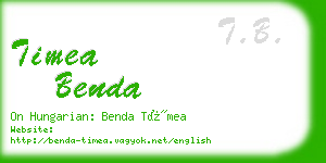 timea benda business card